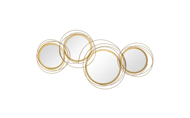 Homcom Metal Wall Art Modern Decorative Mirror Decor Hanging Home Wall Sculptures For Living Room Bedroom Dining Room - 