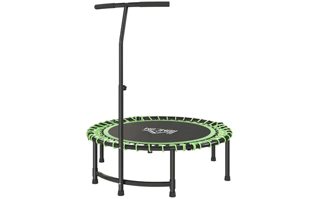 Homcom Mini Round Steel Frame Trampoline W Adjustable Handle - Green