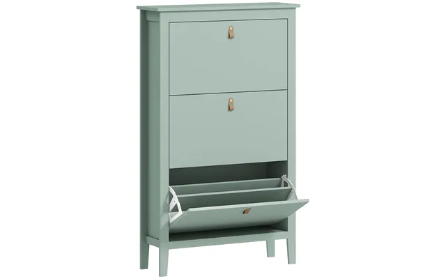 Homcom Modern Three-drawer Shoe Cabinet - Green