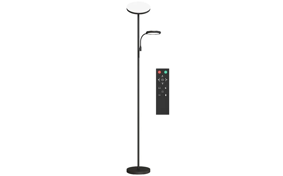 Homcom Mother And Child Uplighter Floor Lamp For Living Room - Stepless Dimmable Standing Lamp With 4 Scene Modes