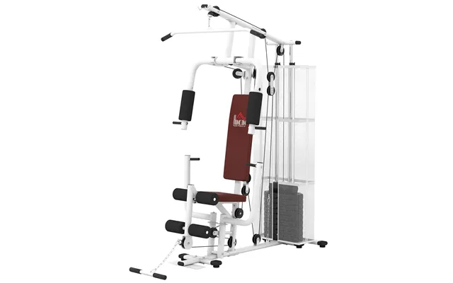 Homcom Multifunction Home Gym Weight Training Workout Station Fitness Strength Machine - White