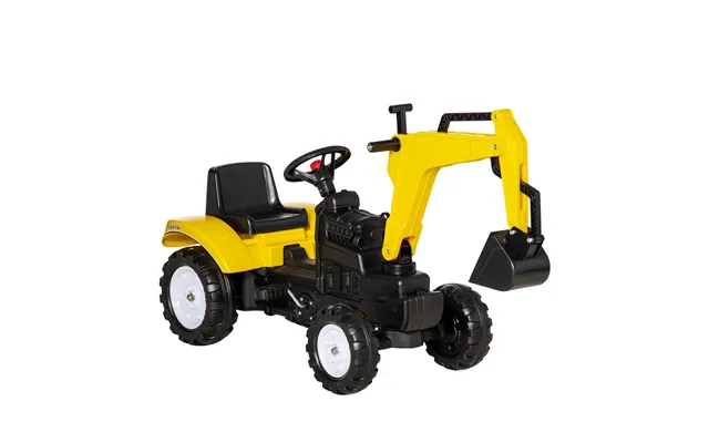 Homcom Pedal Digger - Ride-on Construction Toy Car With Functional Horn