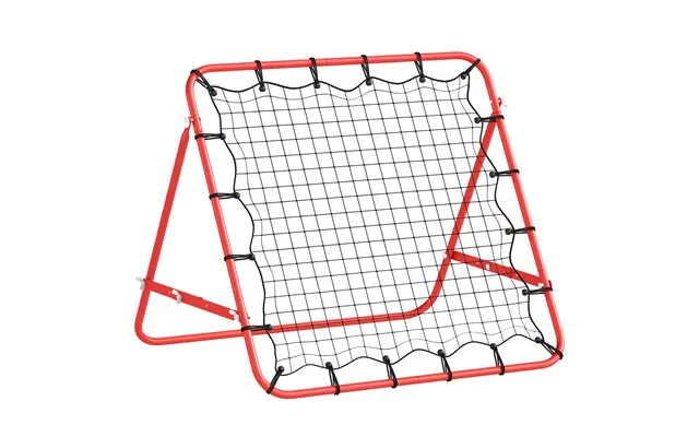 Homcom Rebounder Net W Pe Mesh Metal Tube - 96w X 80d X 96hcm- Red And Black Aosom Uk