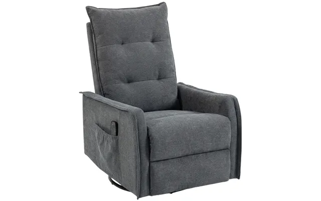 Homcom Recliner Armchair - Chenille Recliner Chair With Massage And Heat