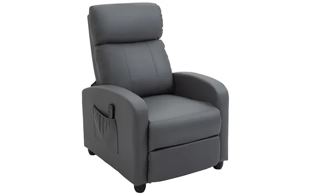 Homcom Reclining Massage Chair - Faux Leather With Footrest