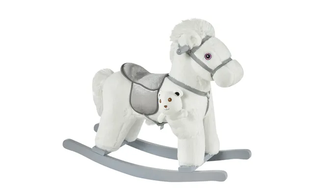 Homcom Rocking Horse For Toddlers 18-36 Months - Plush Ride-on Toy With Realistic Sounds
