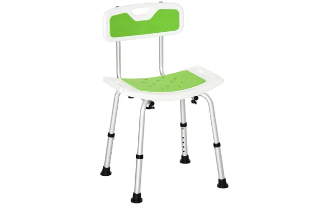 Homcom Shower Chair - 6-level Height Adjustable Shower Stool With Backrest product image