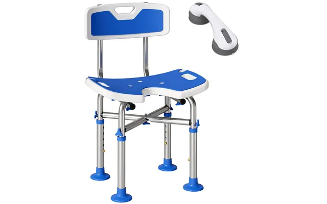 Homcom Shower Chair With U-shaped Cutout - Height Adjustable Bath Bench product image