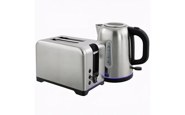 Homcom Simple Polished Toaster And Kettle Set - Silver Tone