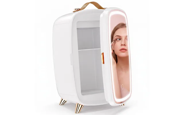 Homcom Skincare Refrigerator - 6l Mini Cosmetic Fridge With Led Mirror