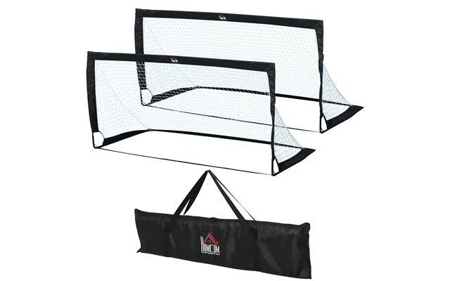 Homcom Steel Frame Weather Resistant Football Goal Sports Black Aosom Uk product image