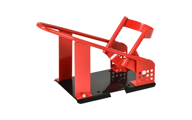 Homcom Steel Freestanding Motorcycle Wheel Chock Red