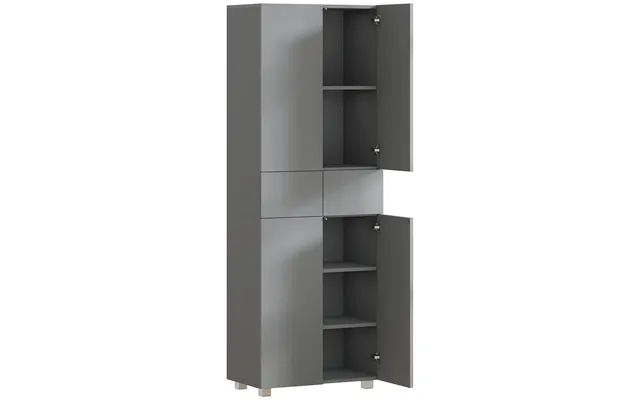 Homcom Storage Cabinet - Kitchen Cupboard With 3 Adjustable Shelves