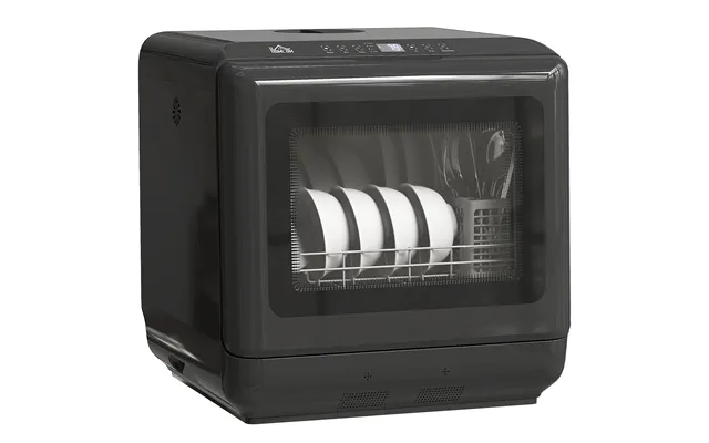 Homcom Table Top Dishwasher - Mini Countertop Dishwasher With Built-in 6l Water Tank
