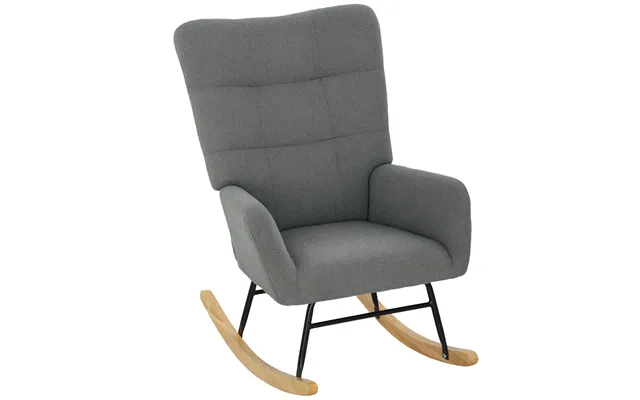 Homcom Teddy Fleece Rocking Chair - Grey