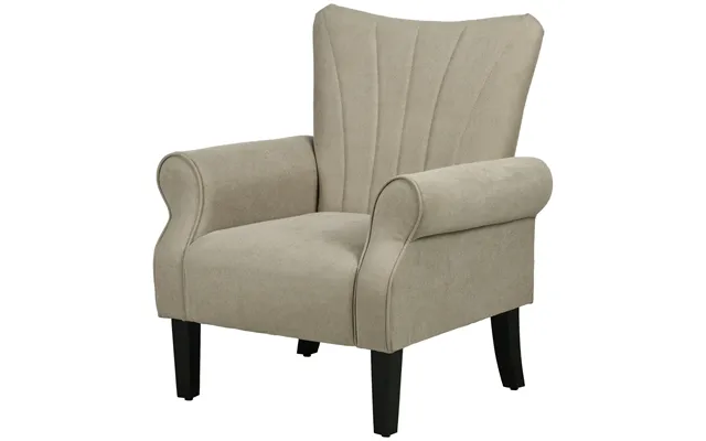 Homcom Upholstered Accent Chair With High Back - Rolled Arms And Wood Legs