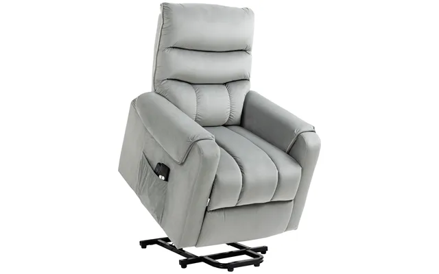 Homcom Vibration Massage Rise And Recliner Chair - Electric Power Lift Recliner With Remote Control And Side Pocket