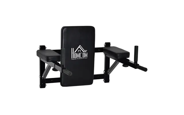 Homcom Wall Mounted Dip Station Rack-black