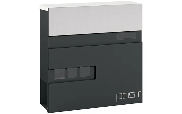Homcom Wall Mounted Post Box With Viewing Window - 2 Lock