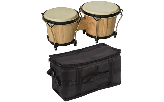 Homcom Wooden Bongo Drum Set W Sheepskin Drum Head - Percussion Instrument