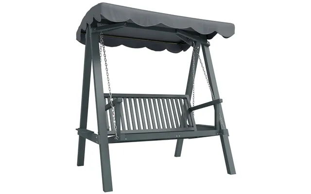 Outsunny 2 Seater Garden Swing Seat With Canopy - Wooden Swing Chair product image