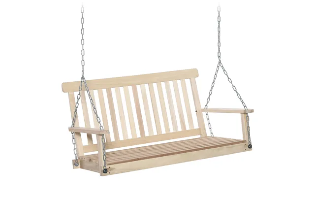 Outsunny 2-seater Porch Swing Chair - Wooden Hanging Hammock With Chains product image