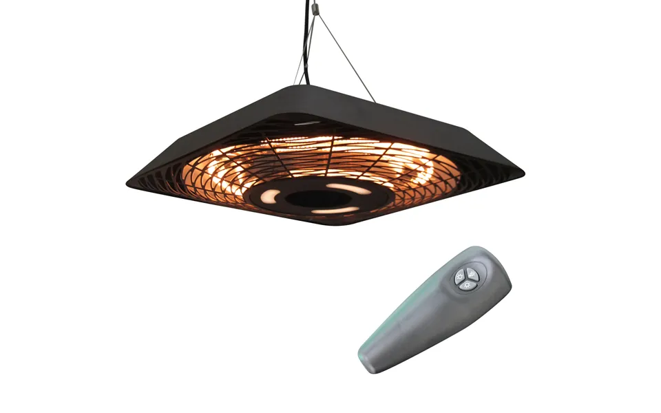 Outsunny 2000w Electric Hanging Patio Heater Ceiling Mounted Halogen Heating Indoor Outdoor With Remote Control Aluminiu