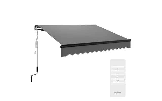 Outsunny 2.5 X 2m Electric Awning With Led Light And Remote Controller - Aluminium Frame Diy Retractable Awning product image
