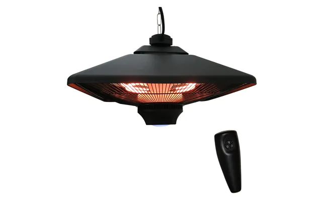Outsunny 2kw Outdoor Hanging Ceiling Mounted Aluminium Halogen Electric Heater Led Garden Patio Warmer W Remote Control
