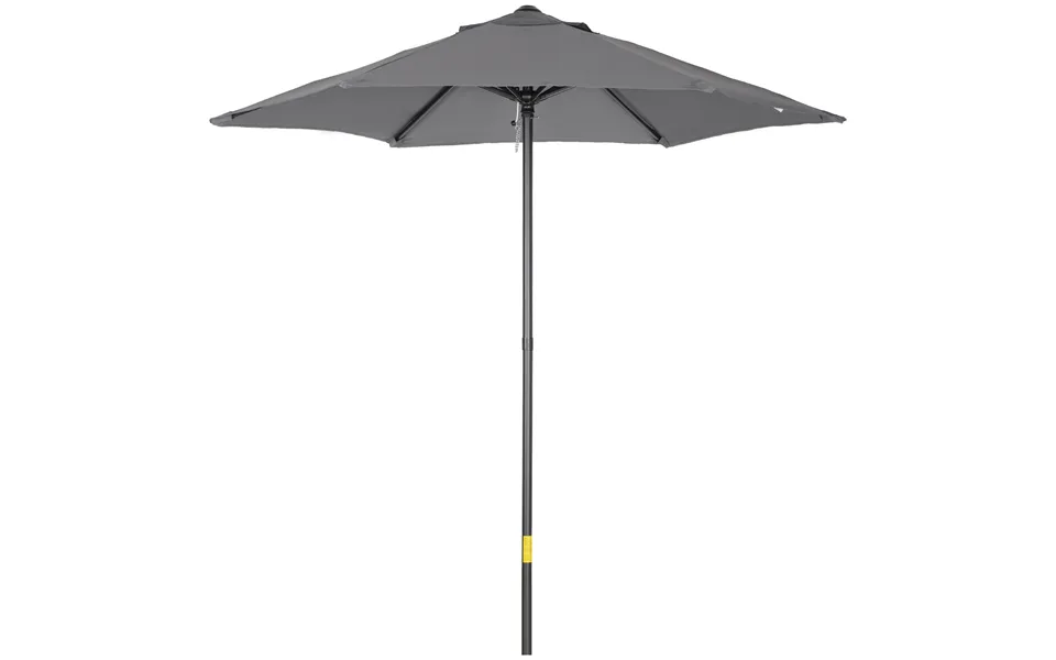 Outsunny 2m Patio Parasols Umbrellas - Outdoor Sun Shade With 6 Sturdy Ribs For Balcony
