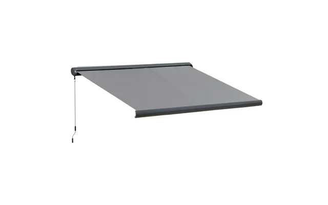 Outsunny 3.5 X 3m Electric Retractable Awning Cassette Case For Patio Waterproof Sun Shade With Remote Controller & Led  product image