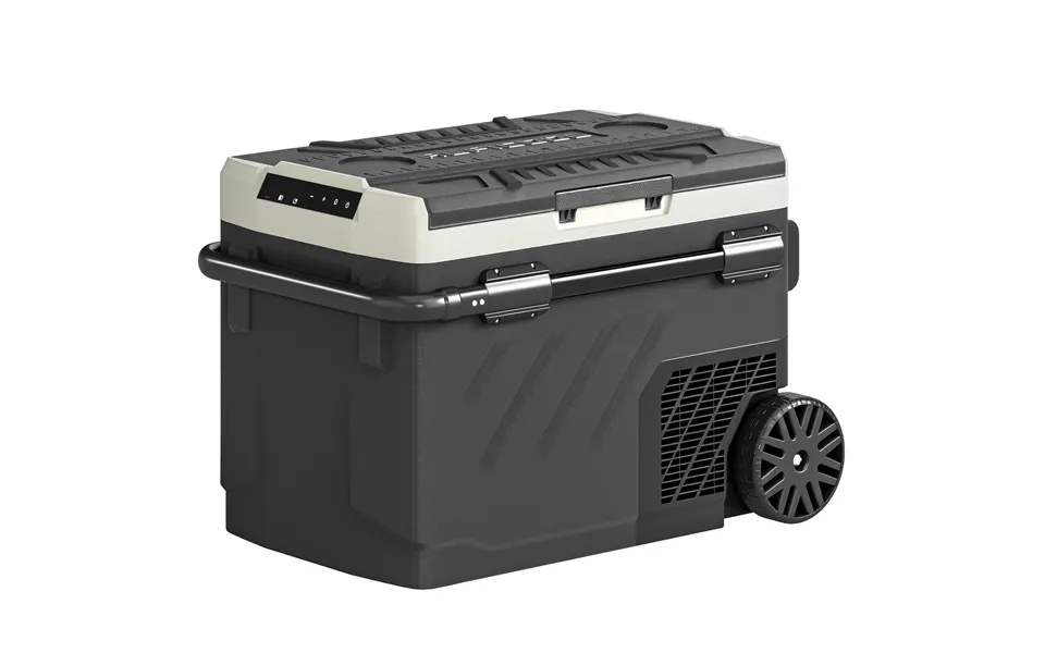 Outsunny 40l Compressor Car Fridge Freezer - Dual Zone Camping Refrigerator With App Control