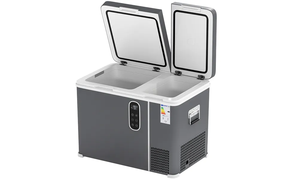 Outsunny 45l Compressor Car Fridge Freezer - Dual Zone Camping Refrigerator With App Control