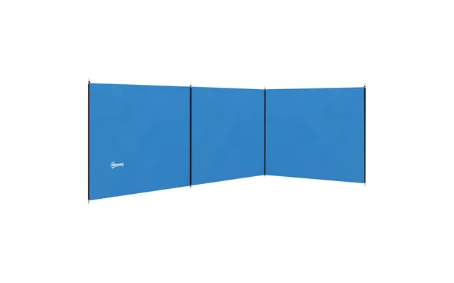 Outsunny 5 Pole Camping Windbreaks - Beach Wind Shield Shelter With Carry Bag And Steel Poles
