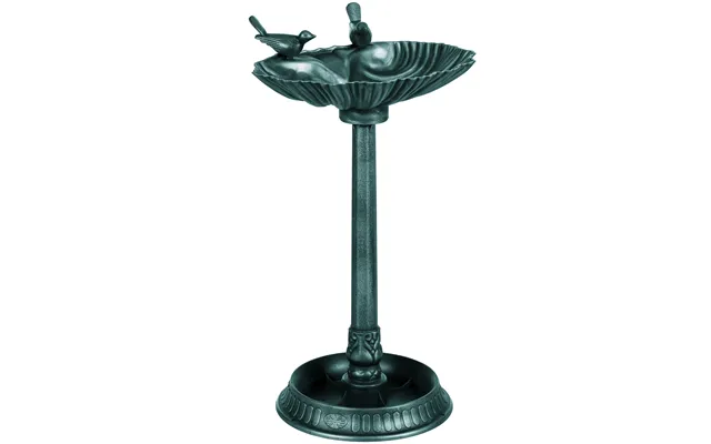 Outsunny 81cm Tall Bird Bath With 2 Decorative Birds - Vintage Style Birdbath With Flower Planter Base