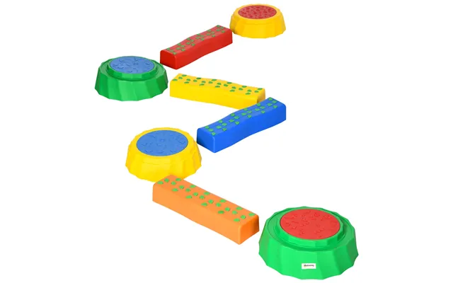 Outsunny Balancing Act 8-piece Non-slip Stepping Stones - Stackable Coordination Training