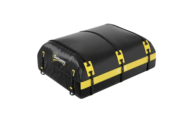 Outsunny Car Roof Bag - 21 Cubic Feet Waterproof Soft Car Roof Box Roofing Cargo Carrier W Reflective Arrows