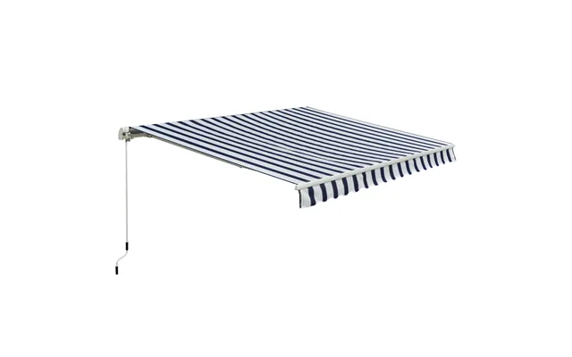 Outsunny Garden Patio Manual Retractable Awning Canopy Sun Shade Shelter - 3m X 2