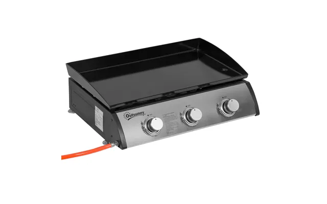 Outsunny Gas Plancha Grill With 3 Stainless Steel Burner - 9kw