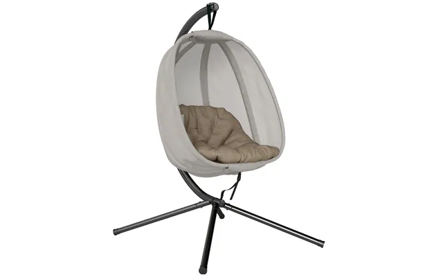 Outsunny Hanging Egg Chair - Folding Swing Hammock With Cushion And Stand For Indoor Outdoor product image