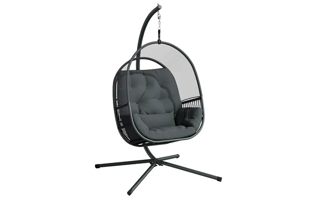 Outsunny Hanging Egg Chair Outdoor Indoor - Swing Hammock Chair With Stand product image