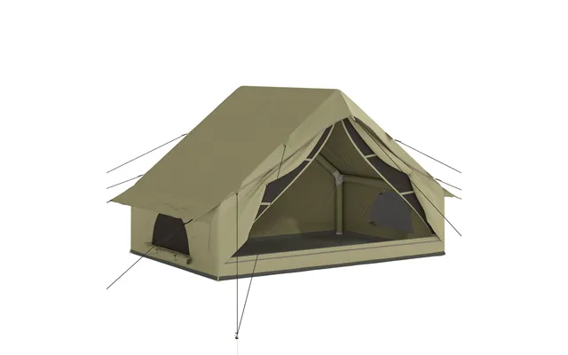 Outsunny Inflatable Tent Waterproof For Camping Blow Up Tent With Pump Carry Bag For 2-4 Person