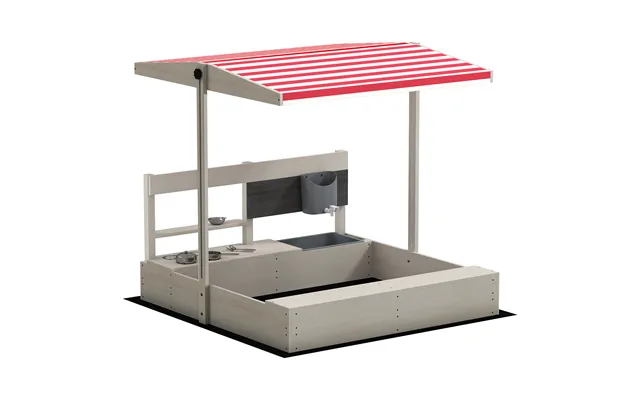 Outsunny Kids Wooden Sandbox W Canopy - Kitchen Toys