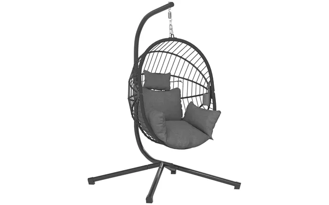 Outsunny Outdoor Swing Chair With Thick Padded Cushion - Patio Hanging Chair With Metal Stand product image