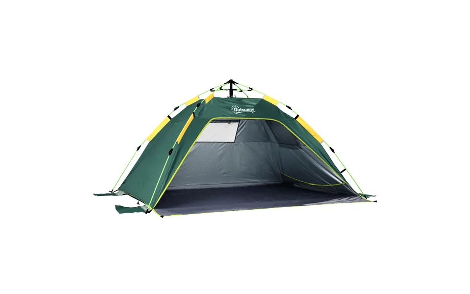 Outsunny Pop-up Beach Tent Quick Setup For 1-2 People - Mesh Windows & Doors