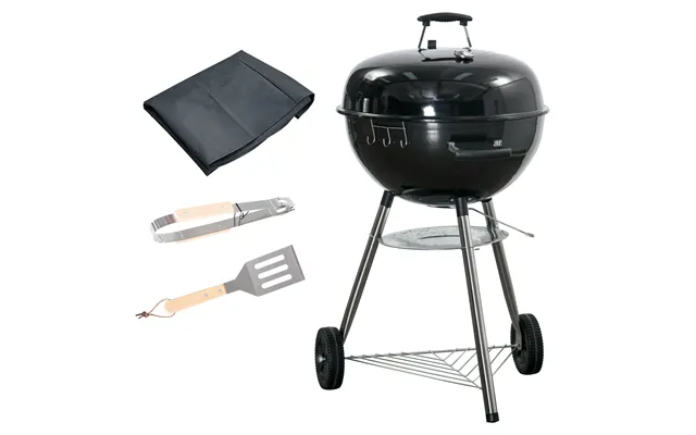 Outsunny Portable Kettle Charcoal Grill - Black