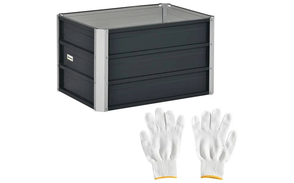 Outsunny Raised Garden Bed - Elevated Metal Planter Box W Installation Gloves For Backyard