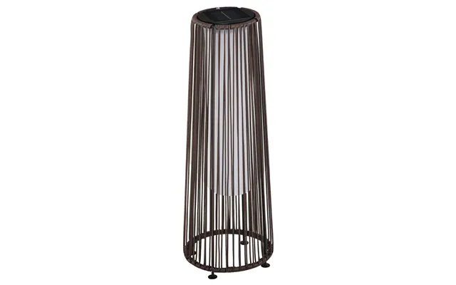 Outsunny Rattan Solar Lantern - Pe Wicker Solar Powered Garden Lights With Auto On Off