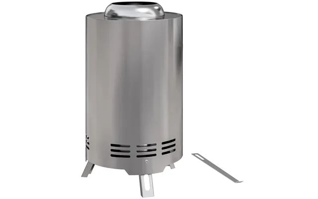 Outsunny Smokeless Fire Pit - 16 X 16 Cm Stainless Steel Portable Wood Burning Firepit With Poker For Garden Camping Bon