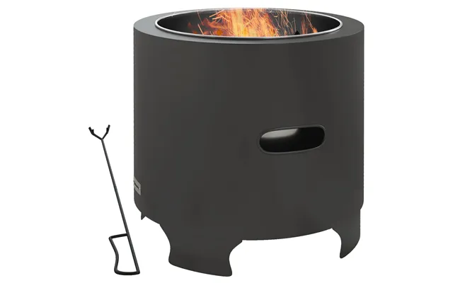 Outsunny Smokeless Fire Pit - 45cm Portable Wood Burning Firepit